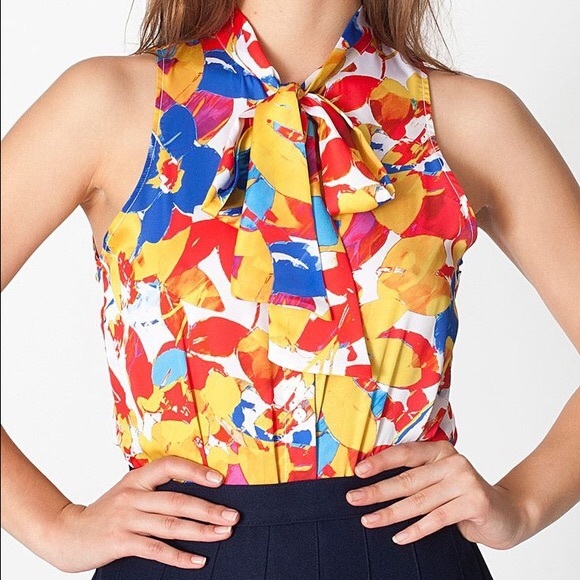 American Apparel Tops - American Apparel Floral Printed Sleeveless Shirt